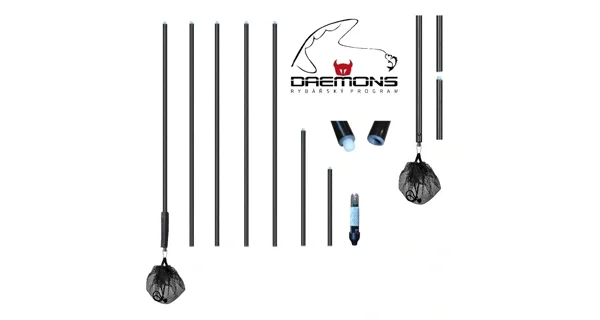 DAEMONS - Sklopná tyčová bójka 05 R2 s LED diodou a síťkou