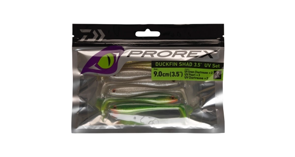 DAIWA - Gumová nástraha Prorex DuckFin UV Mix 9 cm 7 ks