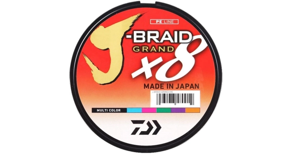 DAIWA - Pletená šňůra J-Braid Grand X8 Multi Color 0,18 mm 150 m