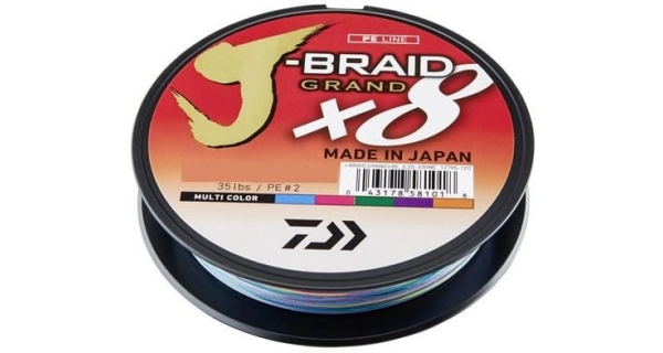 DAIWA - Pletená šňůra J-Braid Grand X8 Multi Color 0,20 mm 150 m