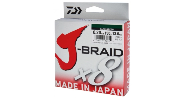 DAIWA - Pletená Šňůra J-Braid X8 Chartreuse 0,10 mm 150 m