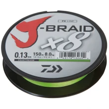 DAIWA - Pletená šňůra J-Braid X8 Chartreuse 0,22 mm 150 m