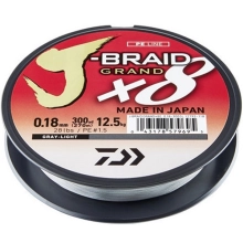 DAIWA - Pletená šňůra J-Braid X8 Světle šedá 0,13 mm 8,5 kg 135 m