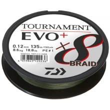 DAIWA - Pletená šňůra Tournament X8 Braid Evo+ D. Green 0,08 mm 4,9 kg 135 m