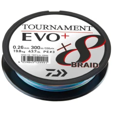 DAIWA - Pletená šňůra Tournament X8 Braid Evo+ Multi-Color 0,12 mm 8,6 kg 300 m