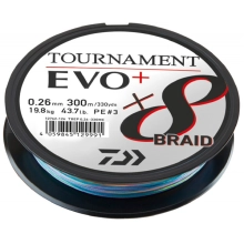 DAIWA - Pletená šňůra Tournament X8 Braid Evo+ Multi-Color 0,16 mm 12,20 kg 300 m