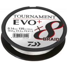 DAIWA - Pletená šňůra Tournament X8 Braid Evo+ White 0,16 mm 12,2 kg 135 m