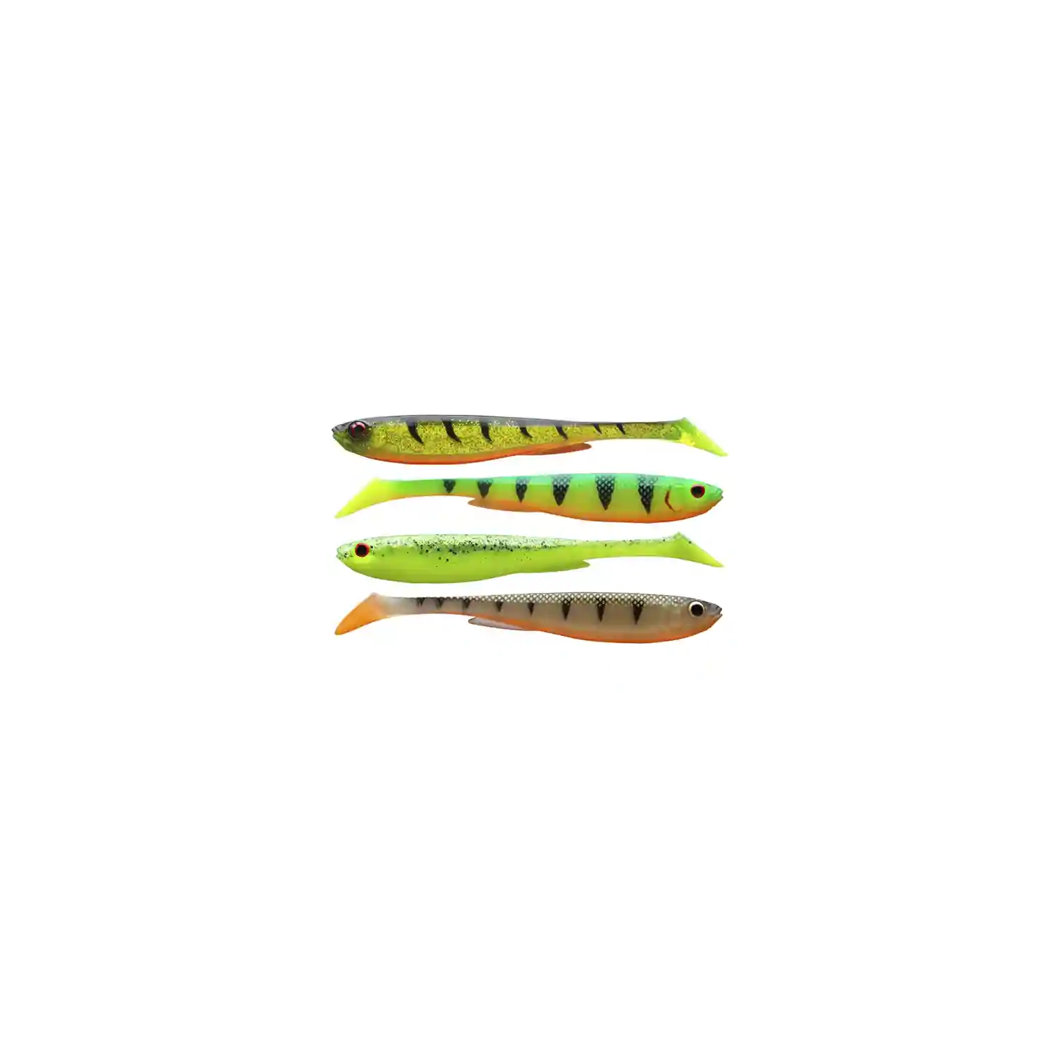 DAIWA DAIWA - Sada gumových nástrah Prorex Slim Shady Flash Set 10,5 cm 8 g 4 ks