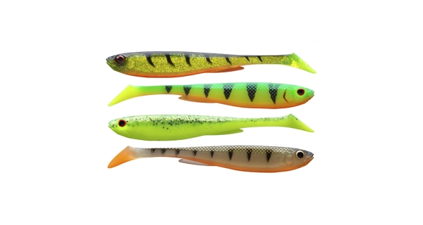 DAIWA - Sada gumových nástrah Prorex Slim Shady Flash Set 13,5 cm 13,5 g 4 ks
