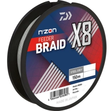 DAIWA - Splétaná šňůra N'Zon X8 Braid Steel Gray 0,12 mm 8,5 kg 150 m