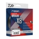 DAIWA - Splétaná šňůra N'Zon X8 Braid Steel Gray 0,12 mm 8,5 kg 150 m