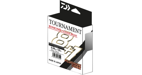 DAIWA - Splétaná šňůra Tournament Sinking Feeder Braid Steel Grey 8+1 0,12 mm 135 m