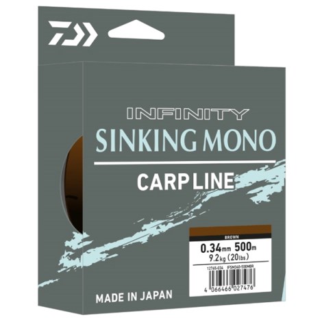 DAIWA - Vlasec Infinity Sinking Mono Brown 0,37 mm	10,10 kg 790 m