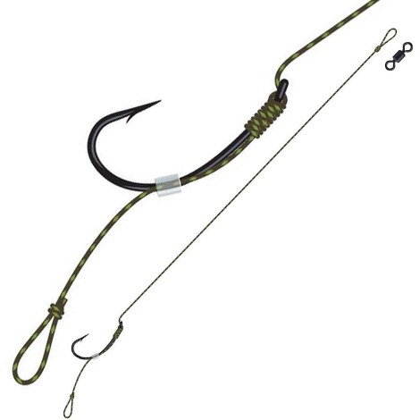 DAM - Návazec Tactix Rig Anti-Snag vel. 4 25 lb 16 cm 2 ks