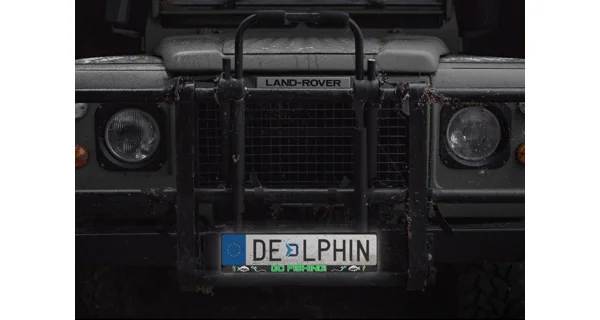 DELPHIN - 3D držák SPZ GoFishing! 2 ks