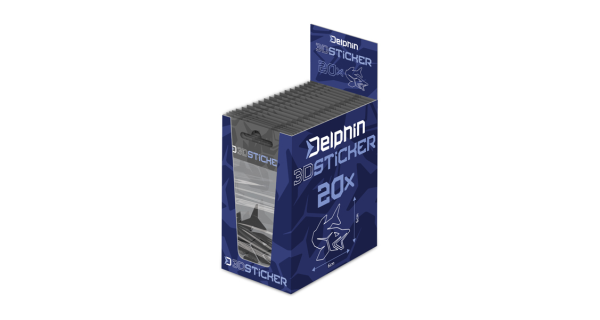 DELPHIN - 3D nálepka Pike Černá