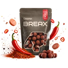 DELPHIN - Boilies BreaX HotHELL 24 mm 300 g Robin red Chilli Fr.Klobása