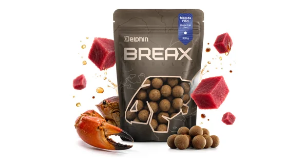 DELPHIN - Boilies BreaX MonstaFISH Monster 24 mm 300 g Krab Tuňák