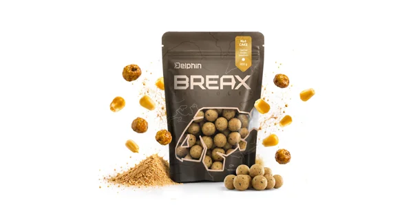 DELPHIN - Boilies BreaX NutCAKE 20 mm 300 g Tygří ořech Scopex Sladká kukuřice