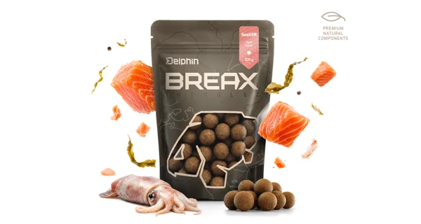 DELPHIN - Boilies BreaX SeaKER 16 mm 300 g Oliheň Losos
