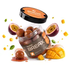 DELPHIN - Boilies v dipu BreaX PassionKRILL Krill Mango 16 mm 200 ml