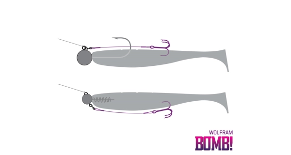 DELPHIN - Bomb! Návazce Twisto Rigs Wolfram 3 ks vel. 2, 12 cm