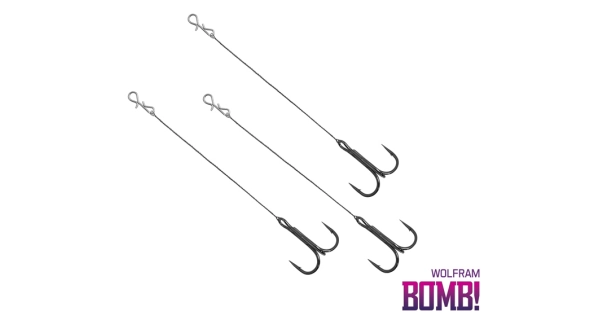 DELPHIN - Bomb! Návazce Twisto Rigs Wolfram 3 ks vel. 2, 12 cm