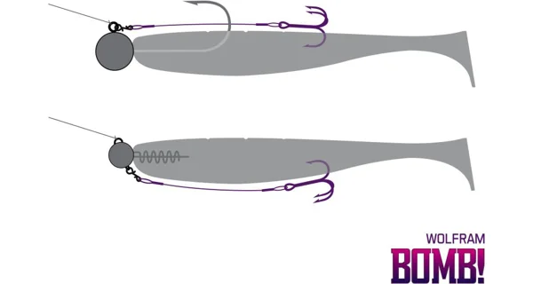 DELPHIN - Bomb! Návazce Twisto Rigs Wolfram 3 ks vel. 6, 8 cm