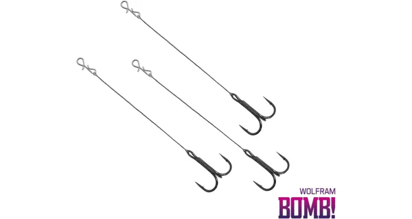 DELPHIN - Bomb! Návazce Twisto Rigs Wolfram 3 ks vel. 6, 8 cm