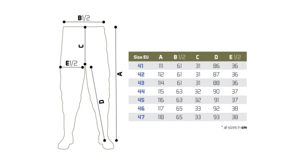 DELPHIN - Brodící kalhoty do pasu Hron Pants vel. 43