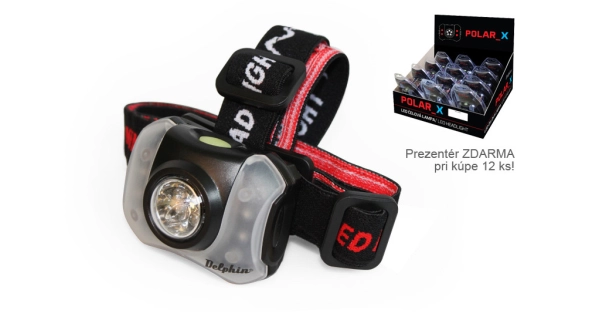 DELPHIN - Čelovka Polar X 5+4 LED