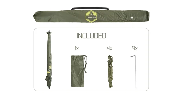 DELPHIN - Deštník s bočnicí Thunder FullWall 250 cm