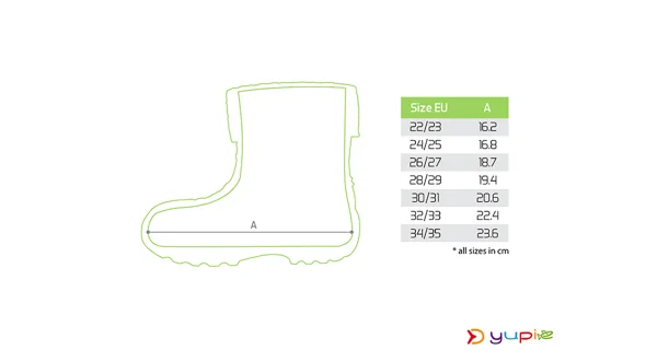DELPHIN - Dětské holínky s vložkou Yupie vel. 26/27