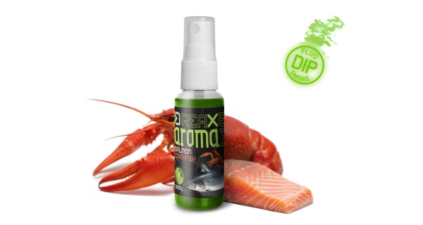 DELPHIN - Dipovací sprej AromaX Losos Rak 30 ml Fluo zelená