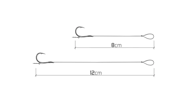 DELPHIN - Feederový návazec Braided Sting Chinu vel. 8 8 cm 0,14 mm 10 ks