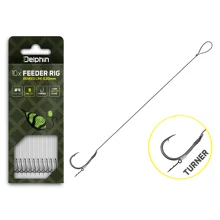 DELPHIN - Feederový návazec Braided Sting Turner vel. 6 12 cm 0,2 mm 10 ks