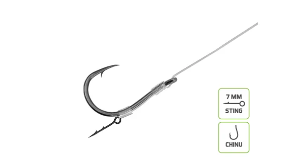 DELPHIN - Feederový návazec Fluoro Sting Chinu vel. 4 12 cm 0,3 mm 10 ks