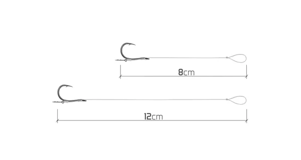 DELPHIN - Feederový návazec Fluoro Sting Chinu vel. 8 8 cm 0,22 mm 10 ks