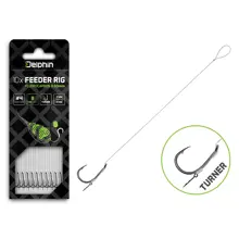 DELPHIN - Feederový návazec Fluoro Sting Turner vel. 8 12 cm 0,22 mm 10 ks