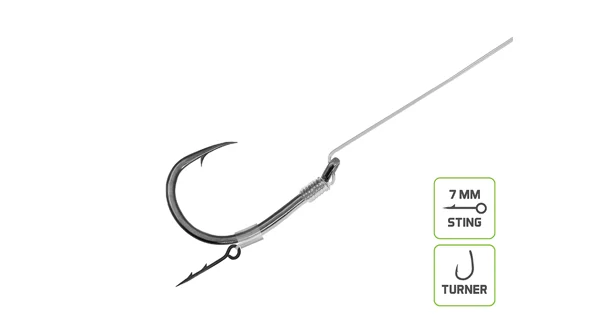 DELPHIN - Feederový návazec Fluoro Sting Turner vel. 8 12 cm 0,22 mm 10 ks