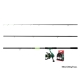 DELPHIN - Feederový set Prut Wasabi 3,3 m 100 g + Naviják ELIXIR 3T + Vlasec