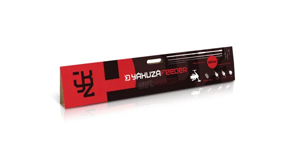 DELPHIN - Feedrový Set Prut Yakuza 3,6 m 100 g 3 díly + Naviják 4T