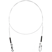 DELPHIN - Fluorokarbonové lanko Bomb! s obratlíkem a karabinou 15 cm 5 kg 2 ks