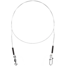 DELPHIN - Fluorokarbonové lanko Bomb! s obratlíkem a karabinou 45 cm 18 kg 2 ks