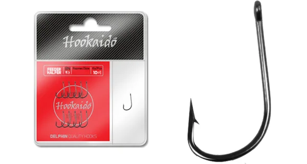 DELPHIN - Háček HKD Feeder Halfer Ring vel. 14 10+1 ks