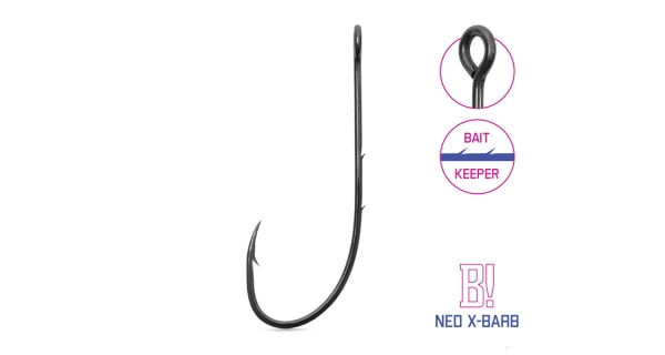 DELPHIN - Háček na čeburašku B! NEO X-Barb vel. 4/0 8 ks