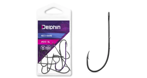 DELPHIN - Háček na čeburašku B! NEO X-Barb vel. 5/0 8 ks