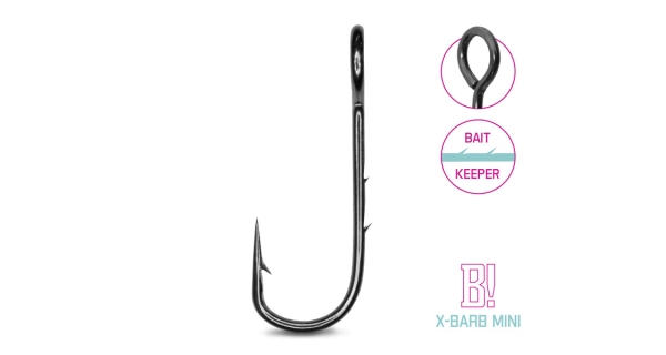 DELPHIN - Háček na čeburašku B! X-BARB Mini vel. 4 8 ks