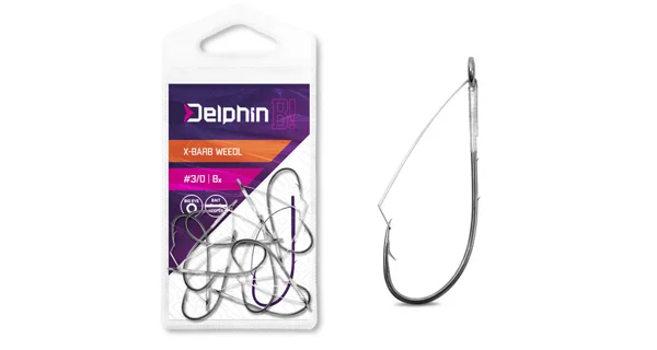 DELPHIN - Háček na čeburašku B! X-BARB Weedl vel. 2/0 8 ks