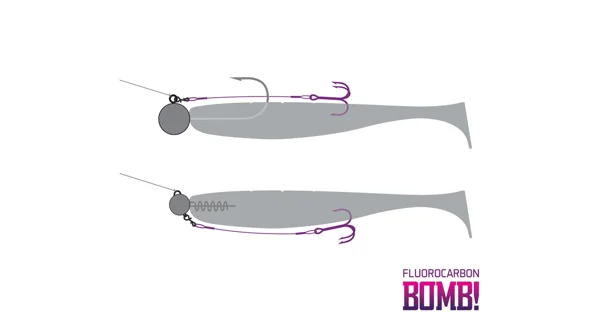DELPHIN - Hotový návazec Bomb! Twisto Rigs Fluorocarbon vel. 4 10 cm 3 ks